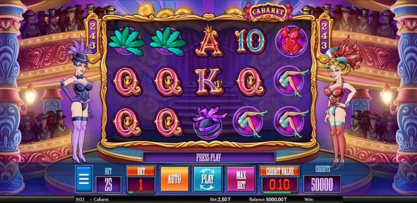Игровые автоматы «Cabaret» на официальном сайте казино Вулкан