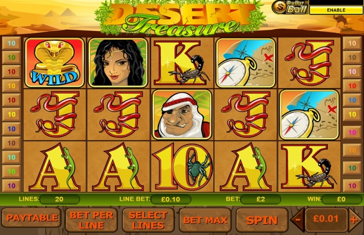 Игровой автомат «Desert Treasure» в казино Сол