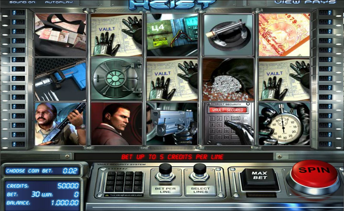 Динамичные игровые автоматы «Heist» на сайте 1 Вин казино