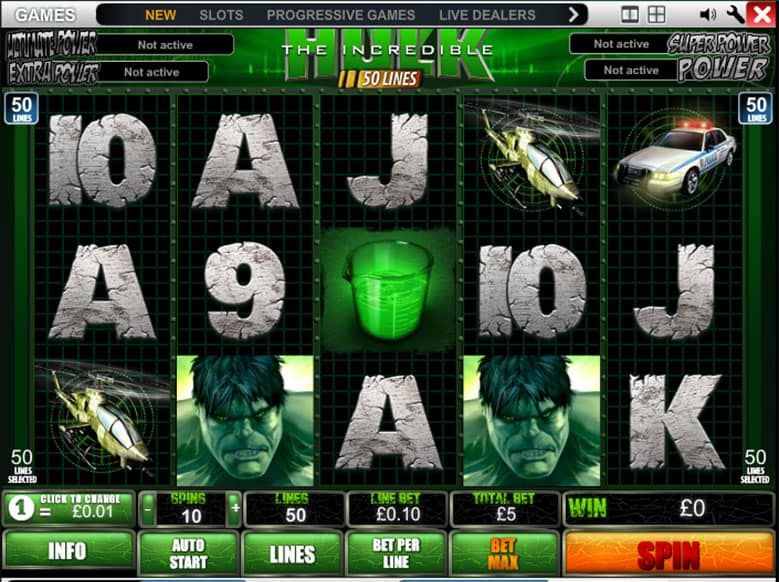 Игровые автоматы «Hulk» в казино Slot V