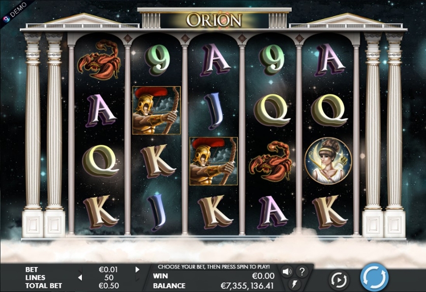 Игровой автомат «Orion» с элементами мифологии от казино Вулкан