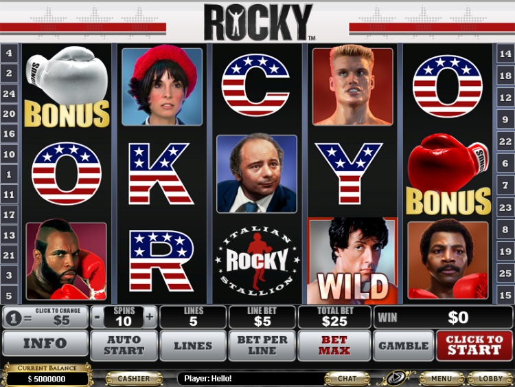 Игровой автомат «Rocky» в онлайн казино Вулкан