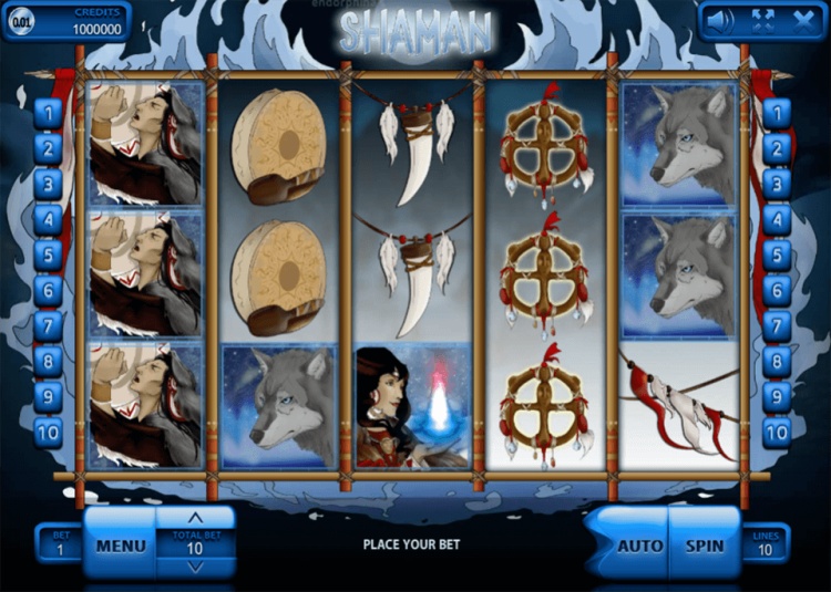 Игровой автомат «Shaman» (Шаман) в казино Вулкан