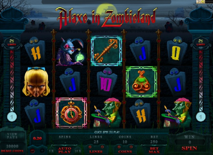 Игровой автомат «Alaxe in Zombieland» на игровом портале клуба Вулкан Платинум