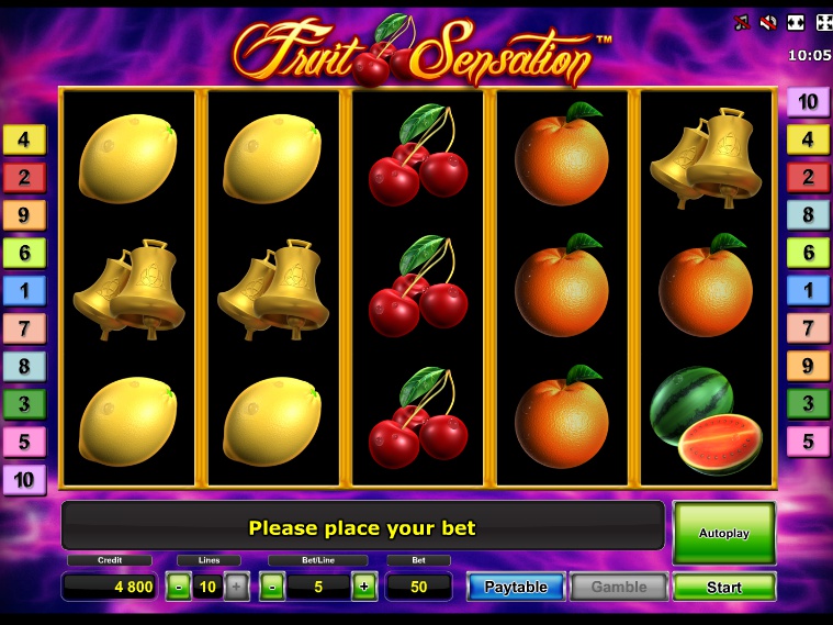 «Fruit Sensation» — игровые автоматы Чемпион