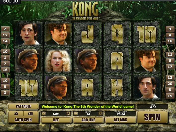 Слоты «King Kong» в онлайн казино с выводом денег Адмирал