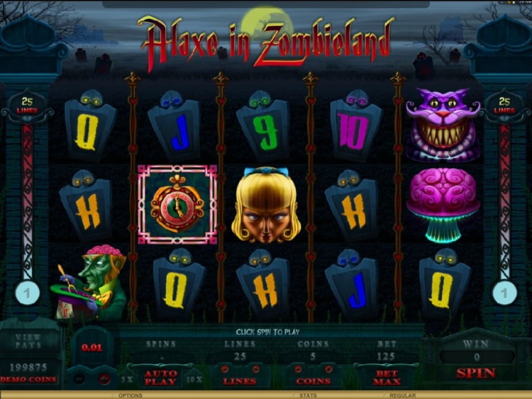 Видео-слоты «Alaxe in Zombieland» в 1хБет казино