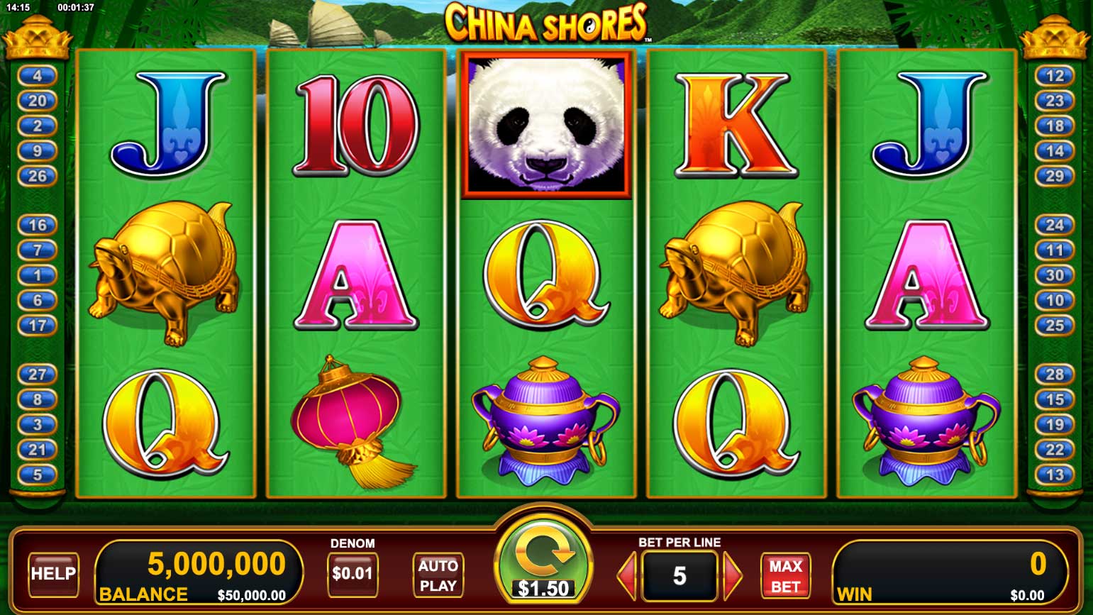 Play china shores slot machine online