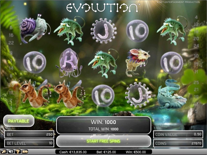 Игровой автомат «Evolution» в казино Вулкан