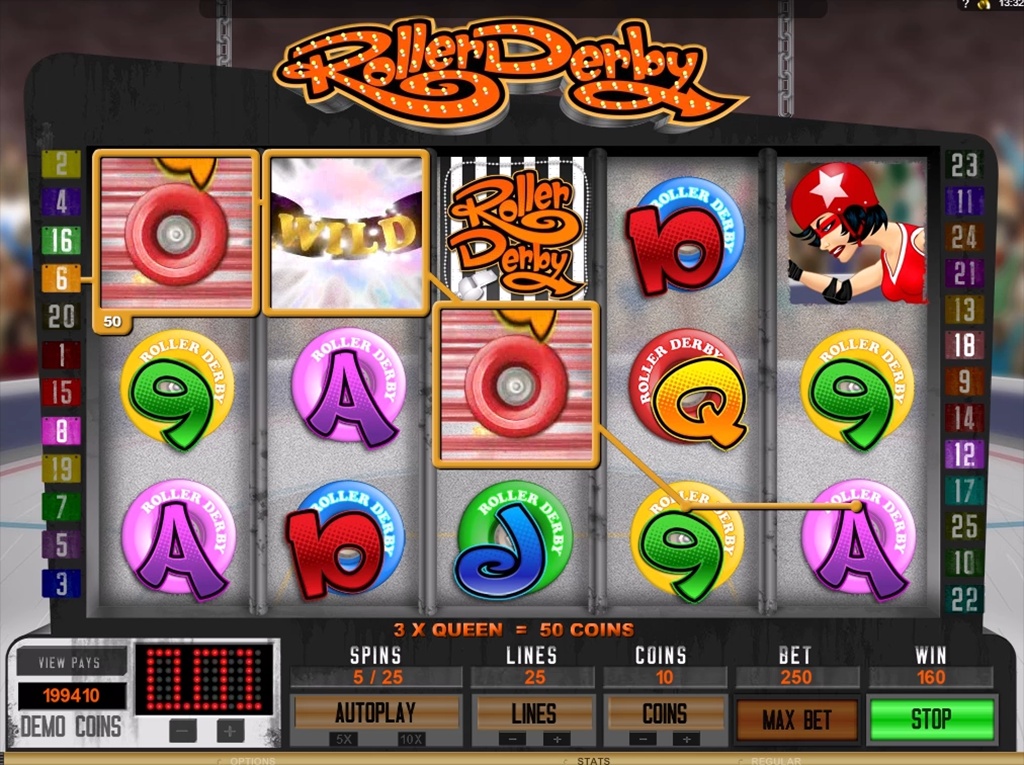 «Roller Derby» — игровые автоматы онлайн без денег без регистрации в казино Вулкан