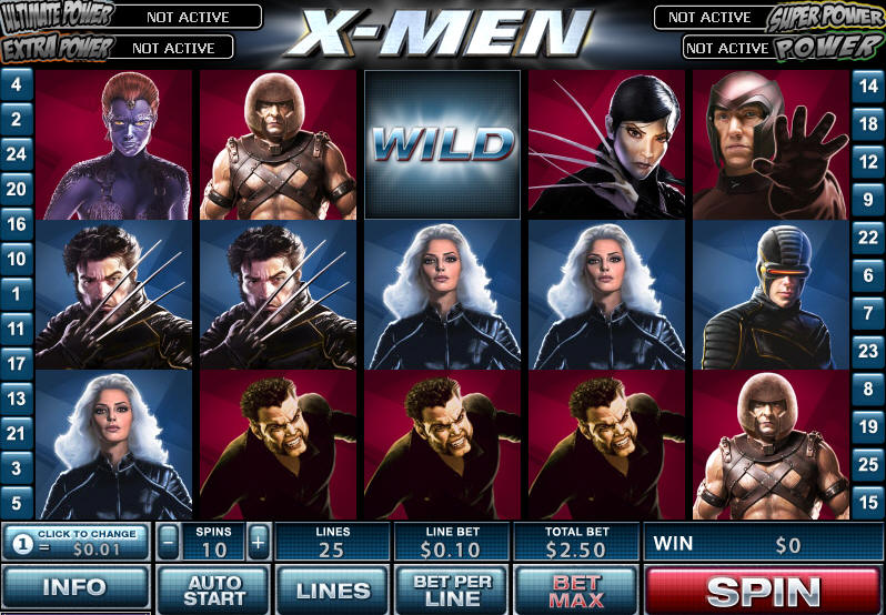 Описание слота «X-men» в Вулкан казино