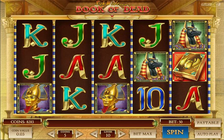 Игровой автомат «Book of Dead» в казино Вулкан