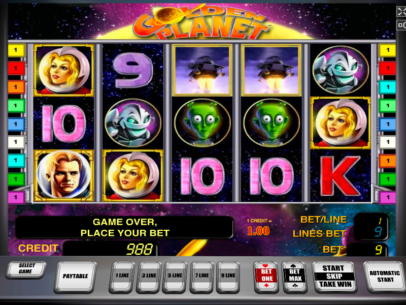 Игровые автоматы на деньги онлайн «Golden Planet» в казино Вулкан Старс